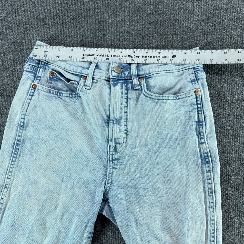 Vintage Gap Slim High Rise Jeans Light Acid Wash Raw Hem Womens 27" 4 Regular - Picture 5 of 8